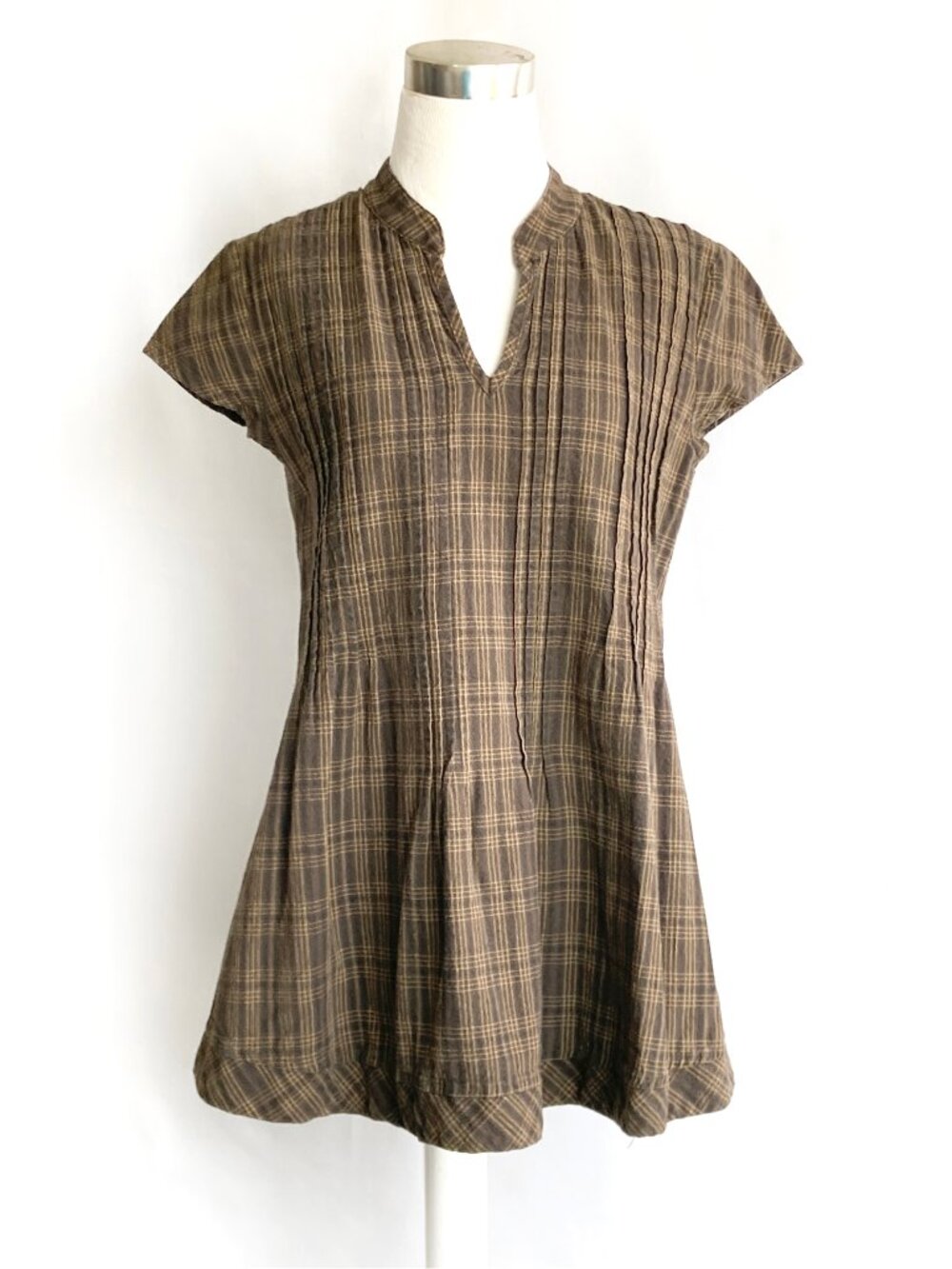 Peruvian Connection Plaid Tunic